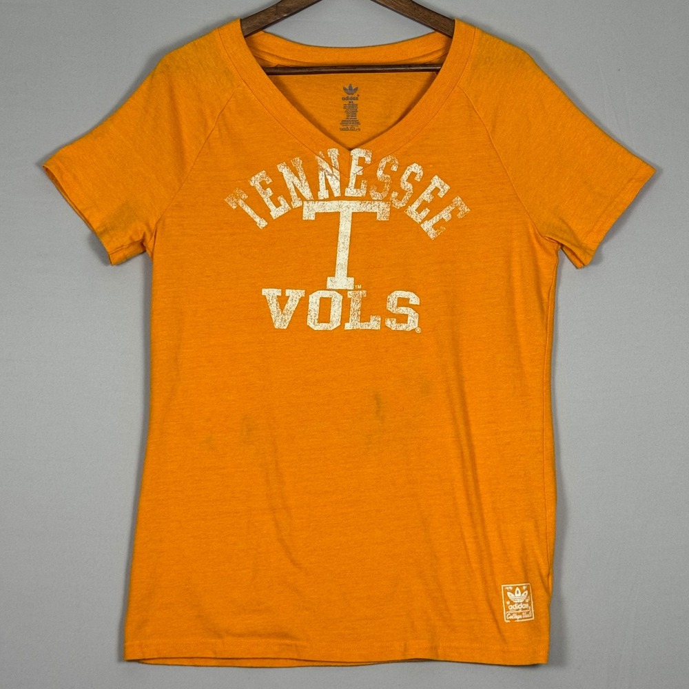 Adidas Tennessee Vols T-Shirt Womens XL Orange Excellent Distressed Y2K B211W